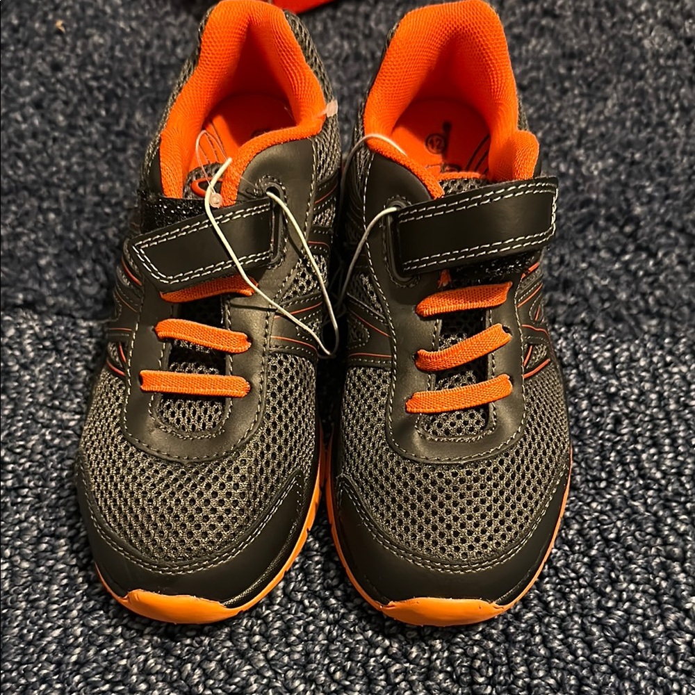 C9 by Champion Black and Orange Sneakers Sporty Mesh Design